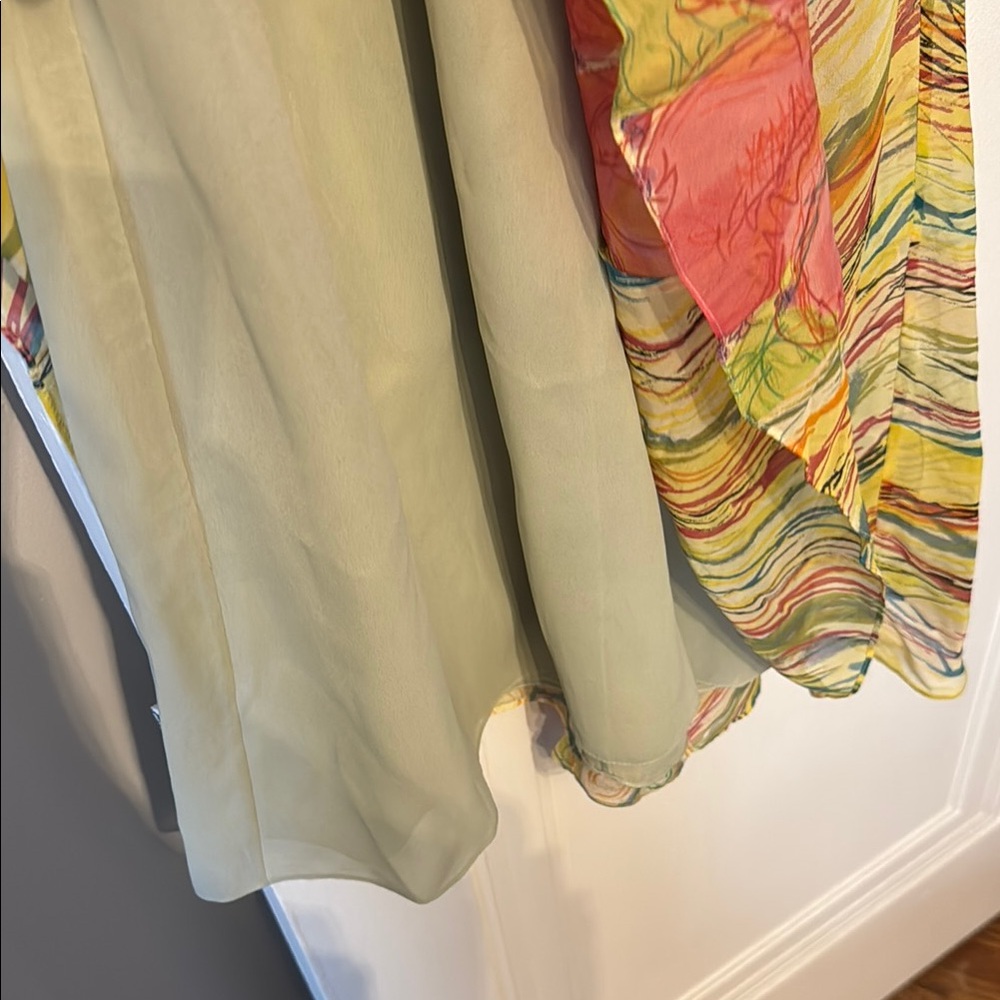 Chetta B Silk V-Neck Flutter Sleeve Sundress - Picture 5 of 9